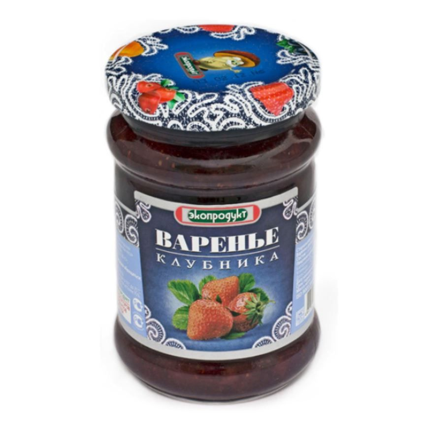 ЭКОПРОДУКТ Варенье десертное Клубника, 325 гр #1