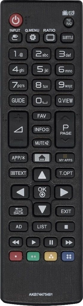 Пульт для всех телевизоров LG / ЛГ / Лджи. Для SmartTv Lg с функциями Smart и MyApp. AKB74475481  #1