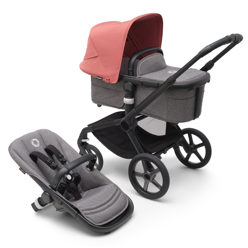 Коляска Bugaboo Fox 5 Black/Grey /Sunrise red #1