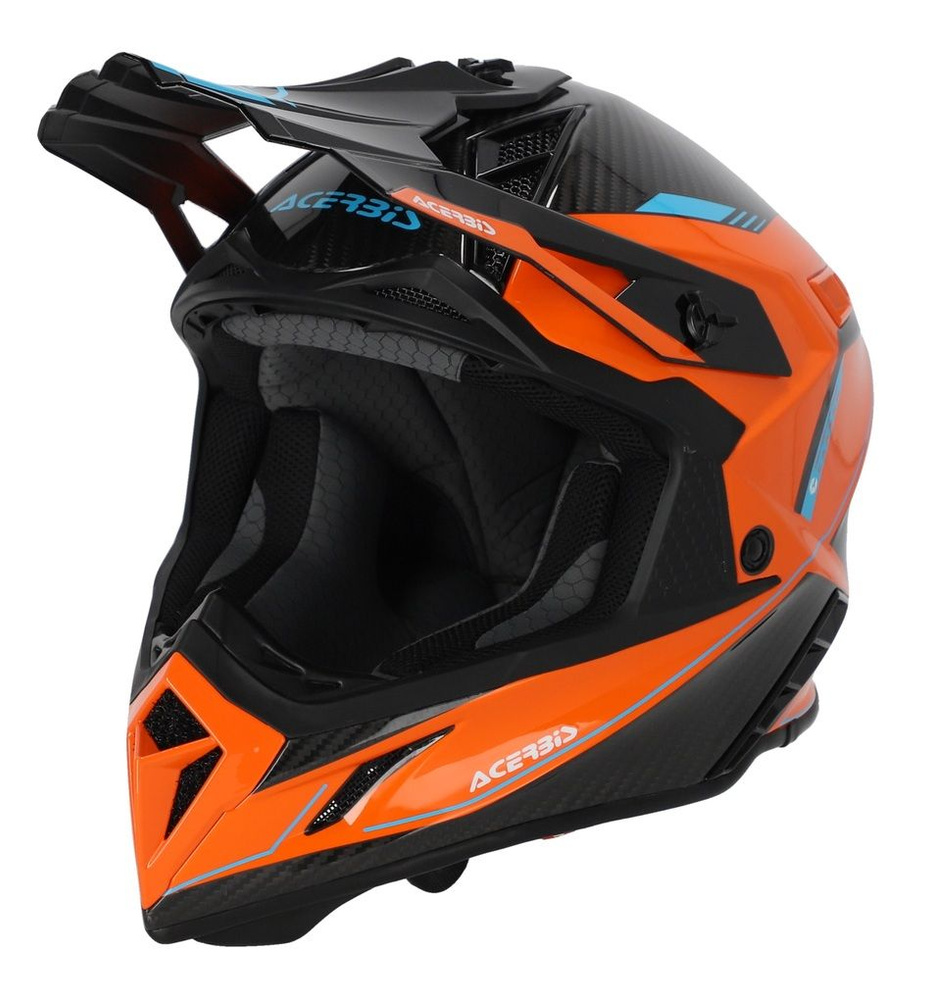 Мотошлем кроссовый взрослый Acerbis STEEL CARBON 22-06 Orange/Black, M #1