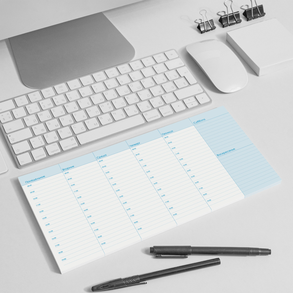 Настольный планер на неделю с отрывными листами на клею, еженедельный планинг для заметок на год  #1
