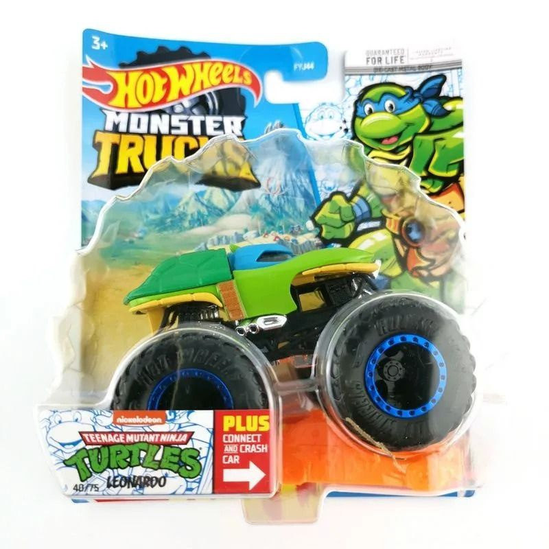 Машинка Mattel Hot Wheels Монстр Трак Мультяшный автомобиль 2022 FYJ44 TURTLES  #1