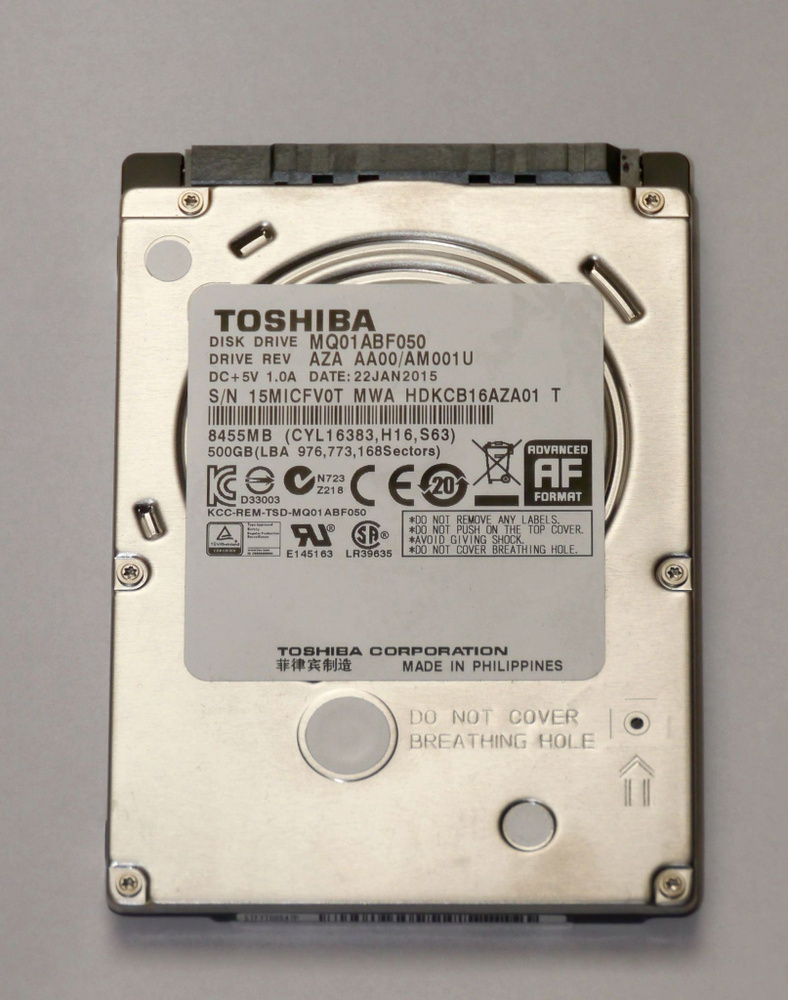 Toshiba 500 ГБ Внутренний жесткий диск MQ01ABF050 500 ГБ (MQ01ABF050)  #1