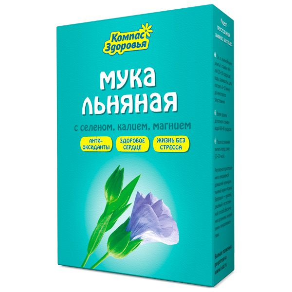 Льняная мука Компас здоровья с селеном,калием и магнием, 300г  #1