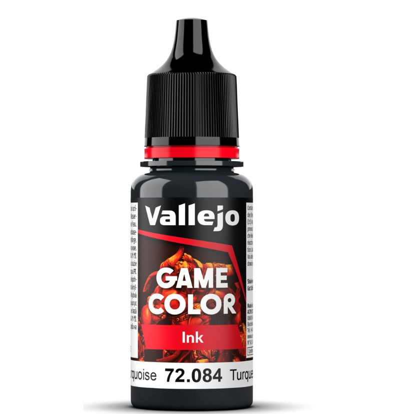 Полупрозрачная краска для моделизма Vallejo "Game Color INK" 72.084 (Dark Turquoise), 18мл  #1