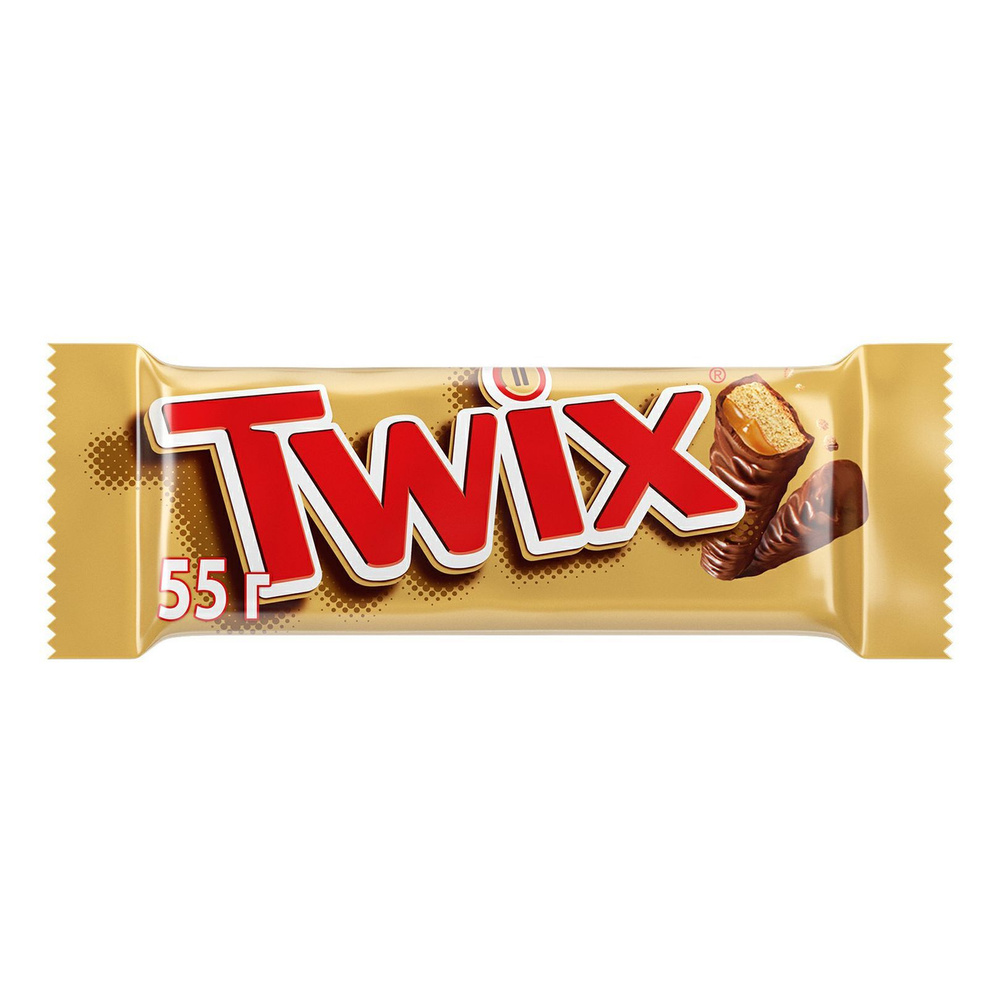 Батончик Twix шоколадный с печеньем и карамелью, комплект: 16 упаковок по 55 г  #1