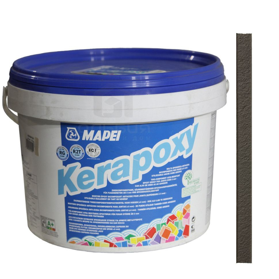 Затирка эпоксидная Mapei Kerapoxy №114 антрацит 10 кг #1