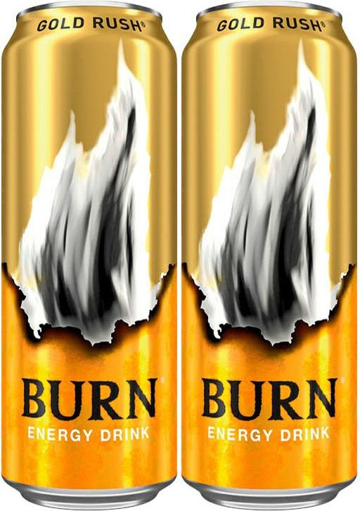 Энергетический напиток Burn Gold Rush барбарис с карамелью газированный безалкогольный 0,449 л, комплект: #1