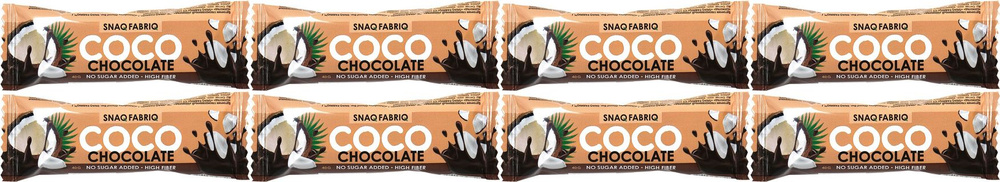 Батончик Snaq Fabriq шоколадный кокос глазированный, комплект: 8 упаковок по 40 г  #1