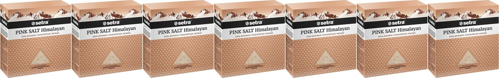 Соль гималайская розовая Setra пищевая мелкая, комплект: 7 упаковок по 500 г  #1