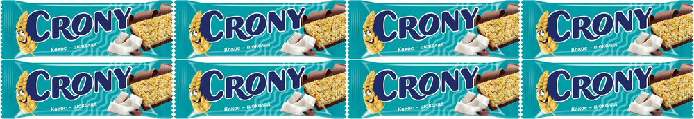 Батончик-мюсли Crony кокос-шоколад, комплект: 8 упаковок по 50 г  #1