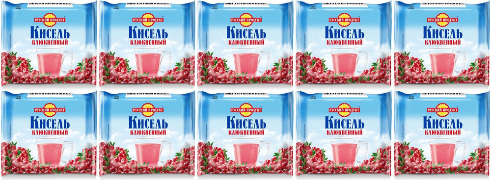 Смесь для приготовления киселя Русский Продукт клюква, комплект: 10 упаковок по 190 г  #1