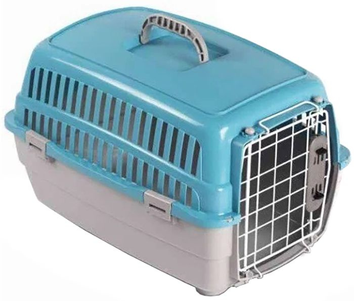 My Pets Solutions Voyager Small IATA переноска, металлическая дверца, 48х32х31 см, светло-голубой  #1