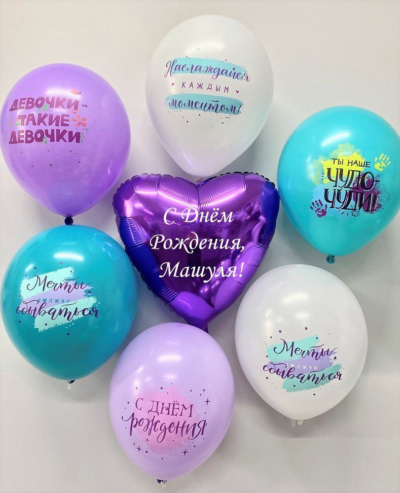 Набор воздушных шаров с именем Машуля на день рождения, Шар Prime шарики для праздника в подарок детям #1