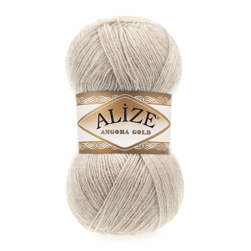 Пряжа Alize Angora Gold (152) Цвет - Бежевый меланж #1