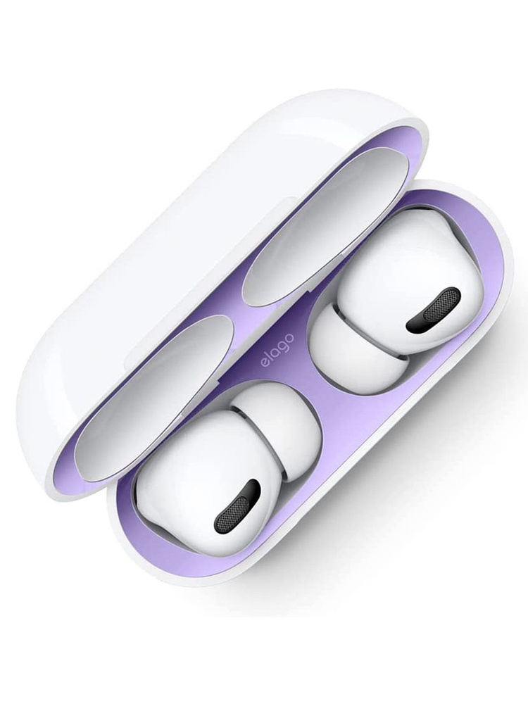 Защитные пластины Elago Dust Guard для Airpods Pro / Pro 2 ультратонкие, в комплекте 2 шт., фиолетовые #1