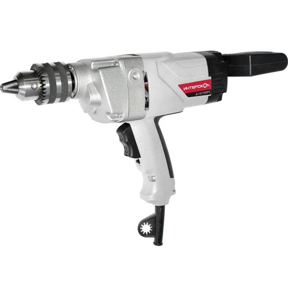 Дрель ИНТЕРСКОЛ Д-16/1050Р2 + насадка-миксер 1050 Вт 550 об/мин ...
