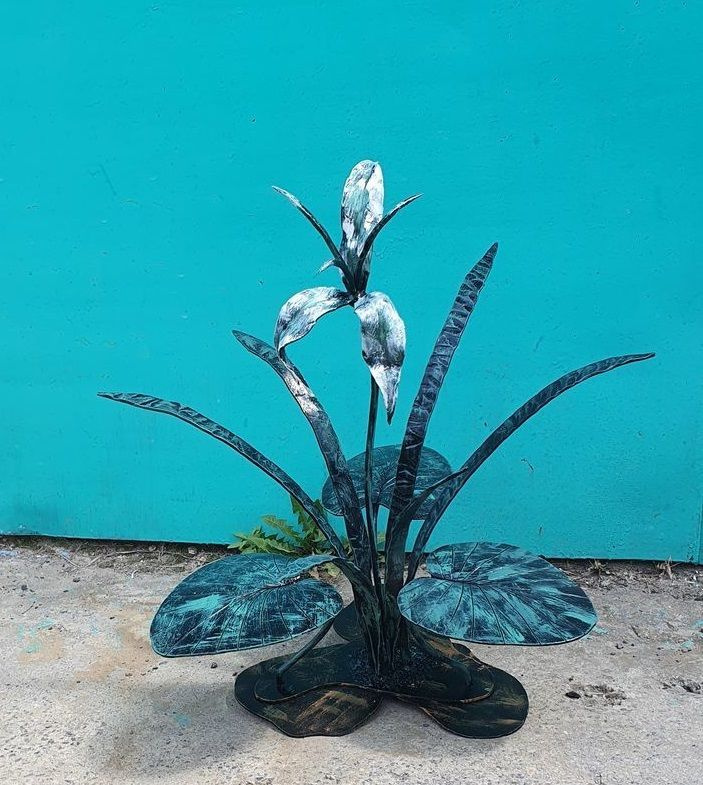 Кованый цветок Кувшинка, На газон - купить по низкой цене с доставкой в ...