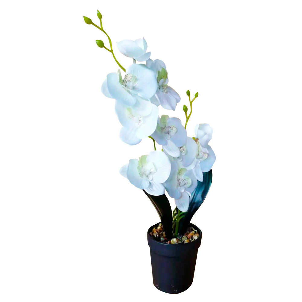 Искусственное растение Орхидея 40x39.5 см ПВХ цвет белый #1