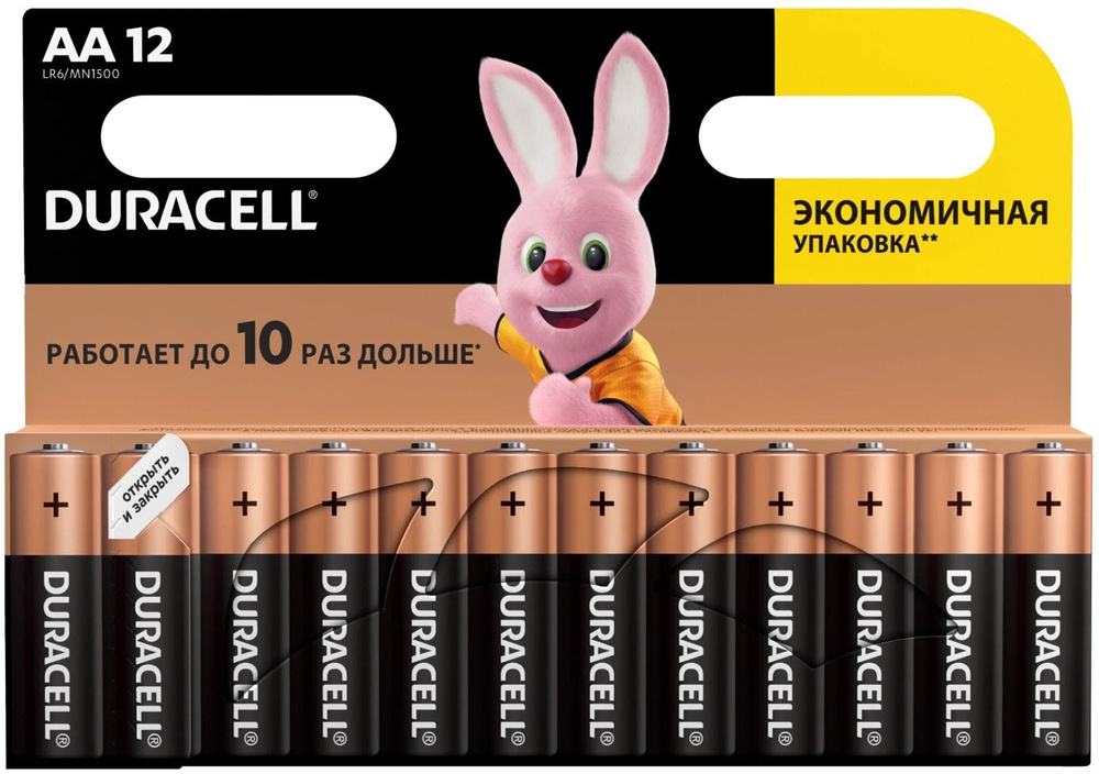 Duracell Батарейка AA, Щелочной тип, 1,5 В, 12 шт #1