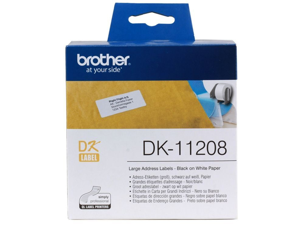 Наклейки Brother DK11208 адресные 38х90мм #1