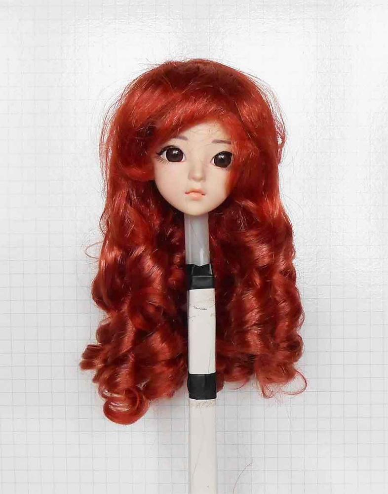 Парик для куклы, игрушки. На окружность головы 23-25см ЛЮКС - BL009ROZ/DOLLTOYS  #1