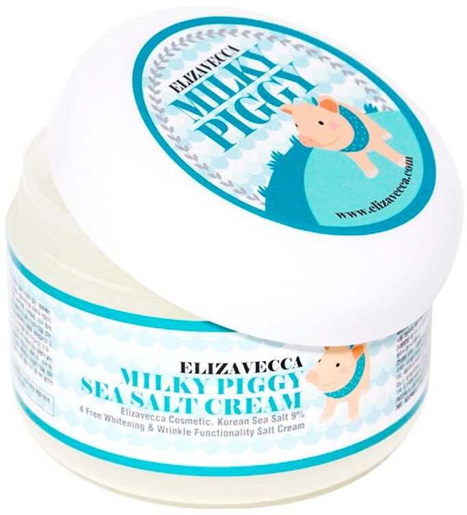 ELIZAVECCA Крем для лица увлажняющий Морская соль КОЛЛАГЕН Milky Piggy Sea Salt Cream, 100 мл  #1