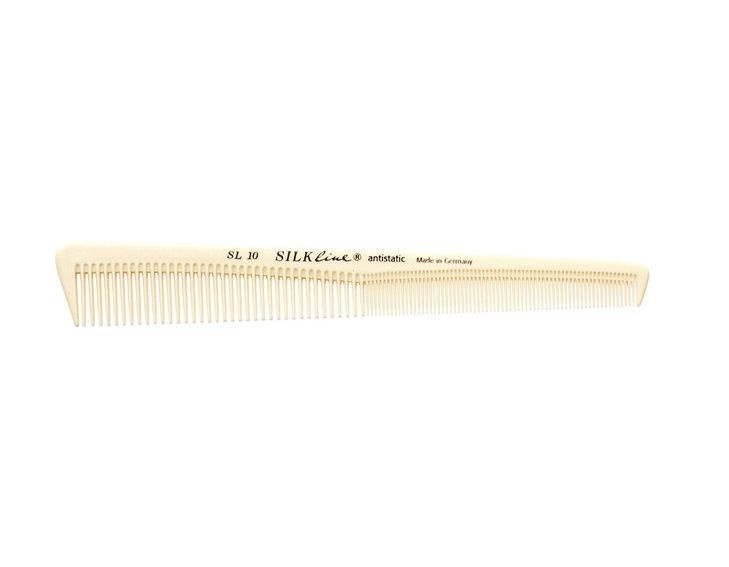 Расчёска HERCULES силиконовая для стрижки комбинированная скошенная, цвет Белый  #1