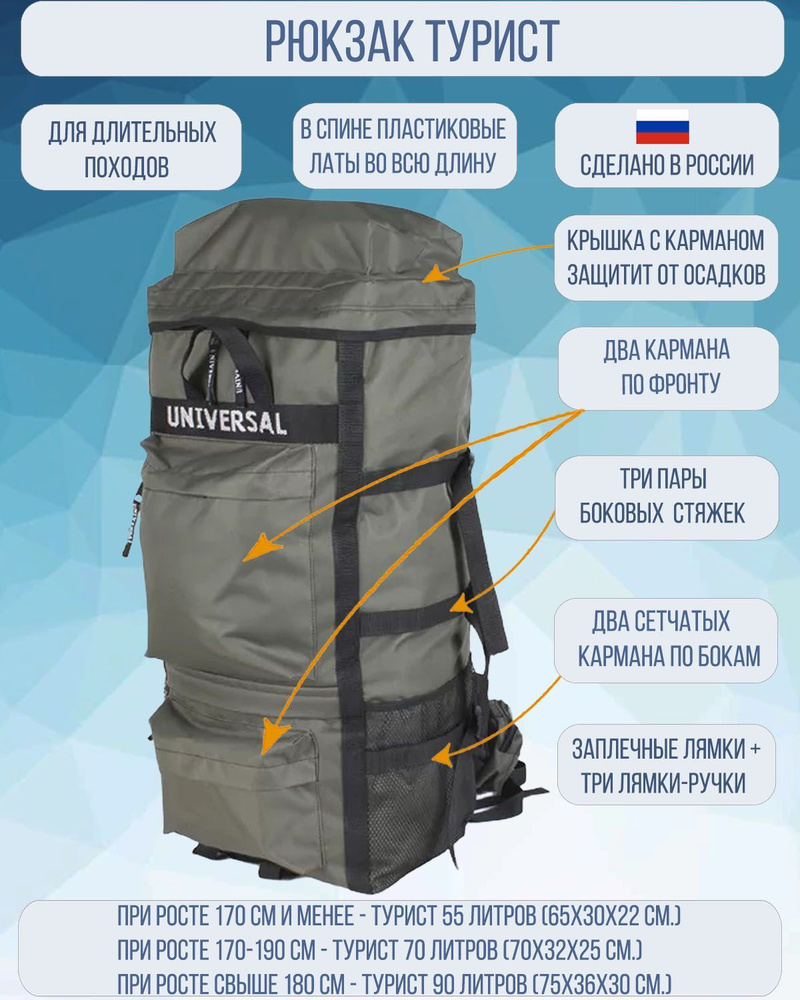 Universal Рюкзак тактический, объем: 55 л #1