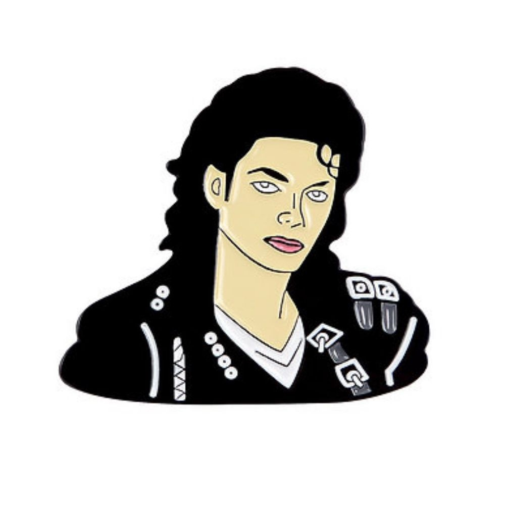 Значок металлический "Майкл Джексон", р-р 2,5х2,8 см #1