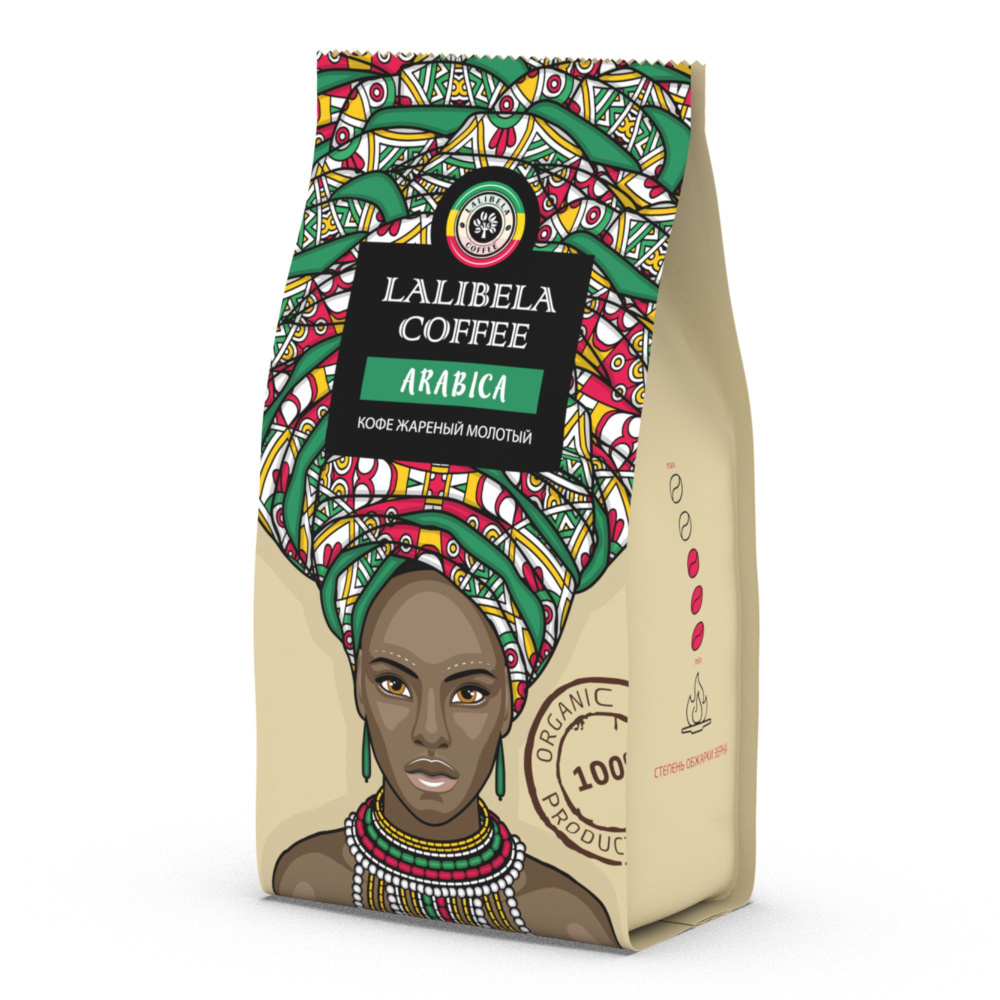 Кофе молотый 200 гр LALIBELA COFFEE ARABICA арабика 100% #1