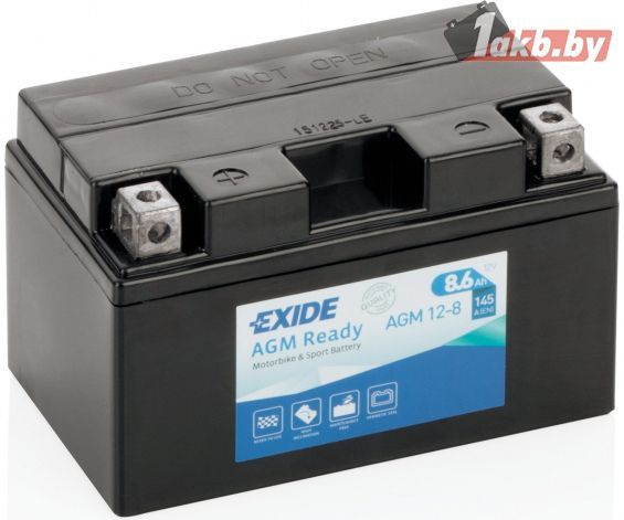 Аккумулятор автомобильный Exide AGM12-8 (8,6 A/h), 145A L+ #1