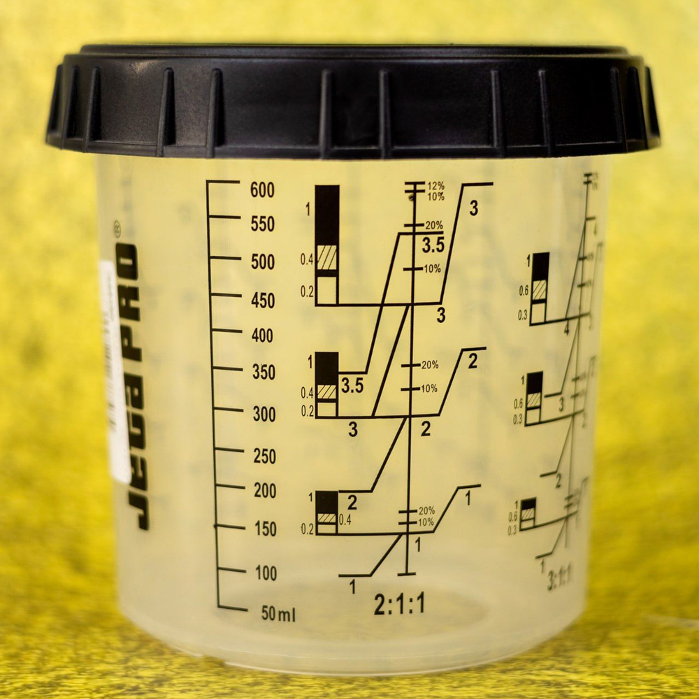 Стакан мерный для краскопульта 600мл JETA PRO многоразовый / Мерная емкость для систем приготовления #1