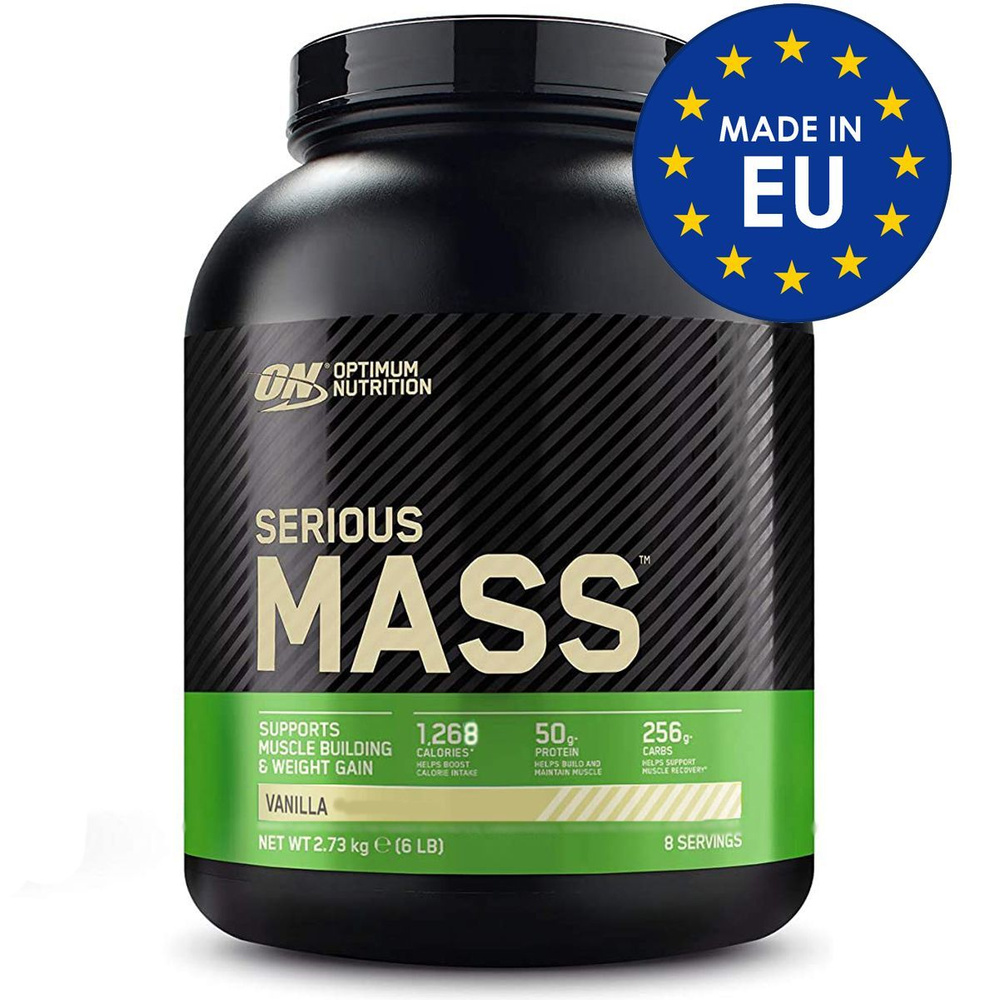 Гейнер для набора веса массы Optimum Nutrition Serious Mass Eu 2730 г 6lb ваниль купить