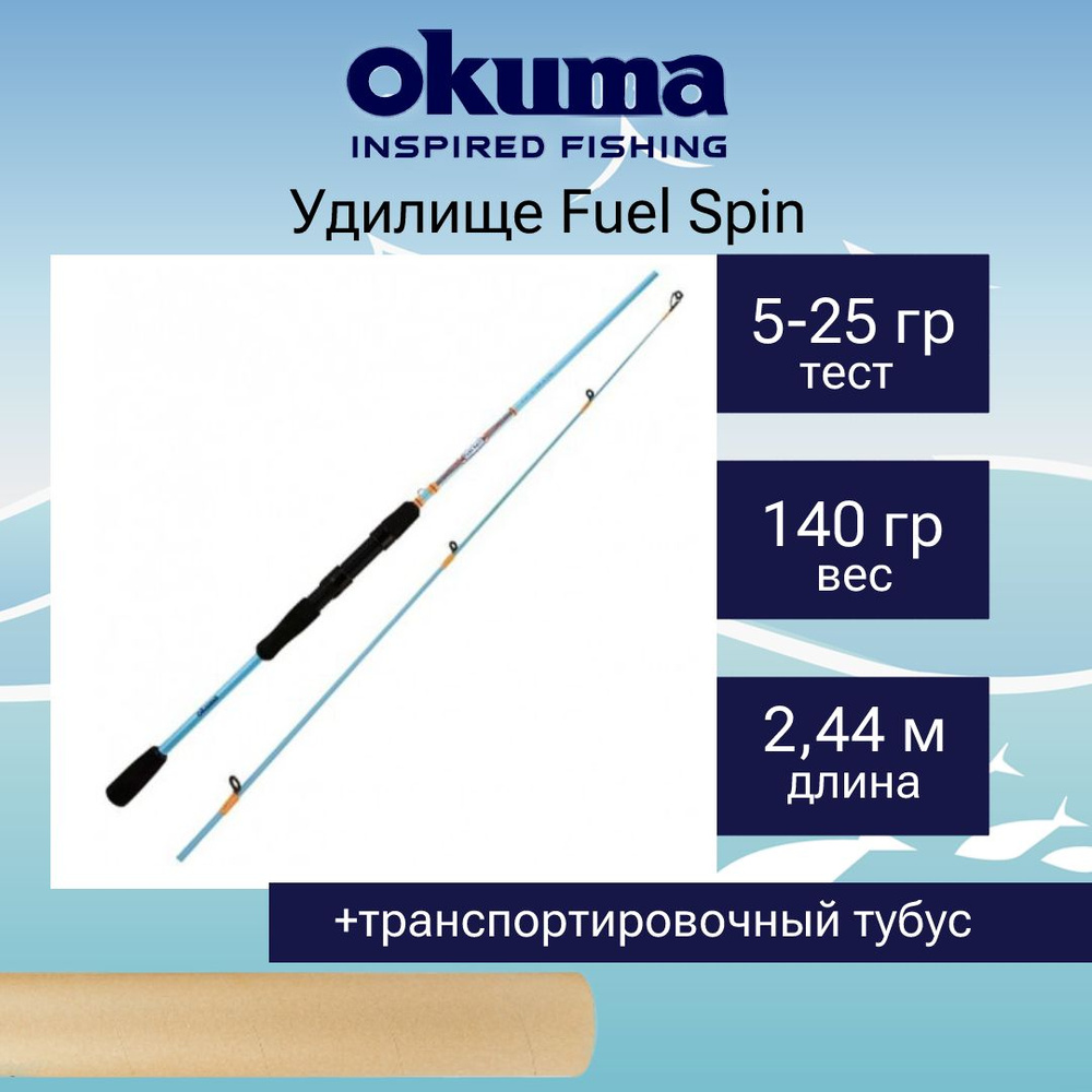 Спиннинг Okuma Fuel Spin 8'0'' 244cm 5-25g 2sec #1