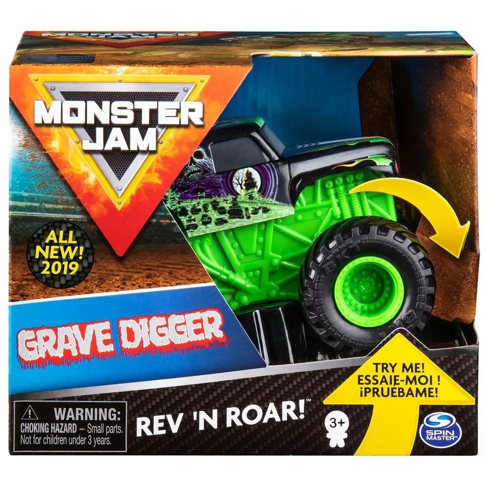 Машинка Monster Jam Звуки мотора 1:43 Grave Digger 6044990/20103737 #1