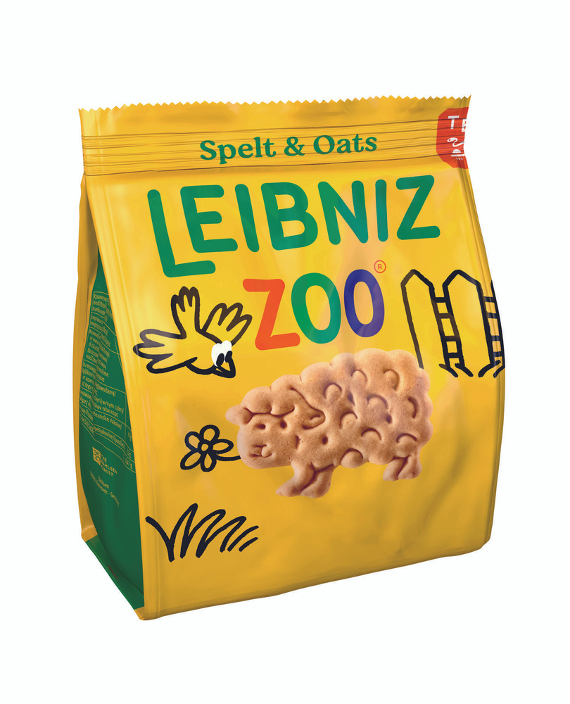 Хрустящее пшеничное печенье Leibniz Zoo Spelt & Oats, с добавлением муки спельты и овсяной, 100 гр.  #1