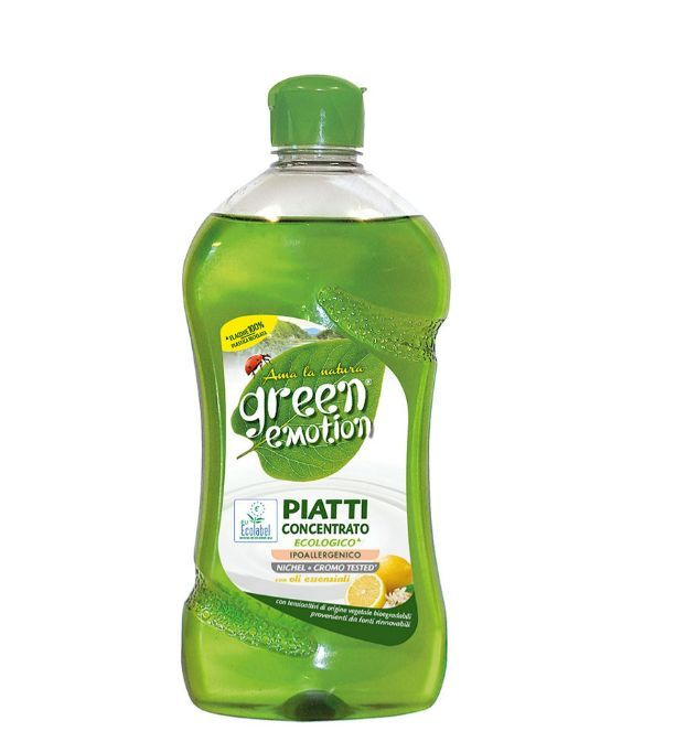Средство для мытья посуды с ароматом лимона, Green Emotion, 500 мл, Италия  #1