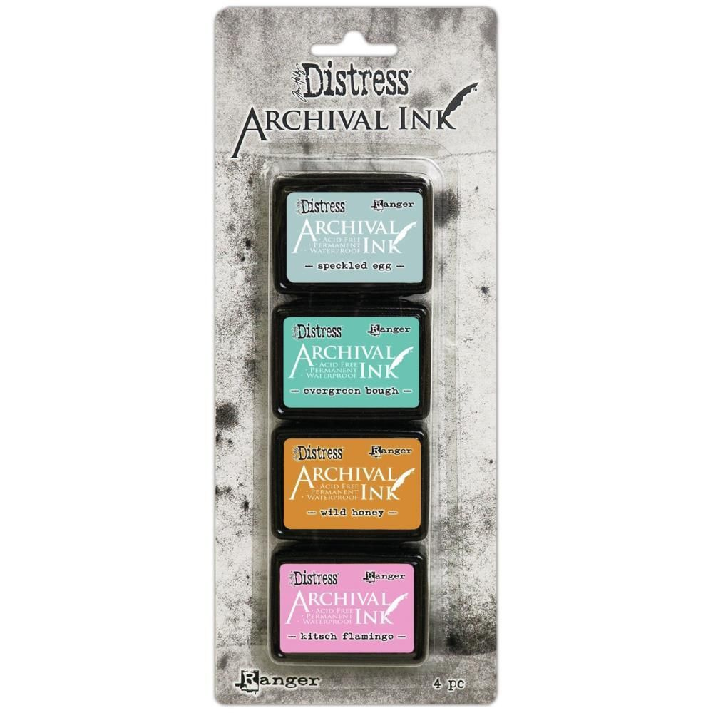 Набор штемпельных подушечек Tim Holtz Distress Archival Mini Ink Kit 4 #1