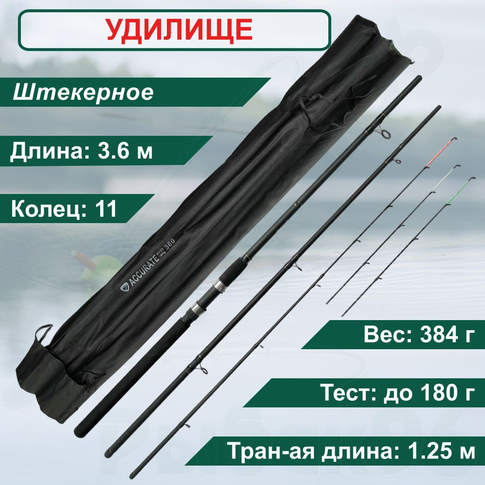 Удилище фидер CONDOR Accurate 3.6м 180г carbon 8133-360 #1