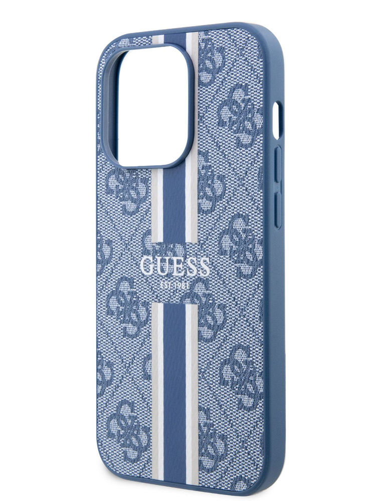 Чехол Guess PU leather MagSafe на iPhone 14 Pro Max / для Айфон 14 Про Макс из экокожи, ударопрочный, #1