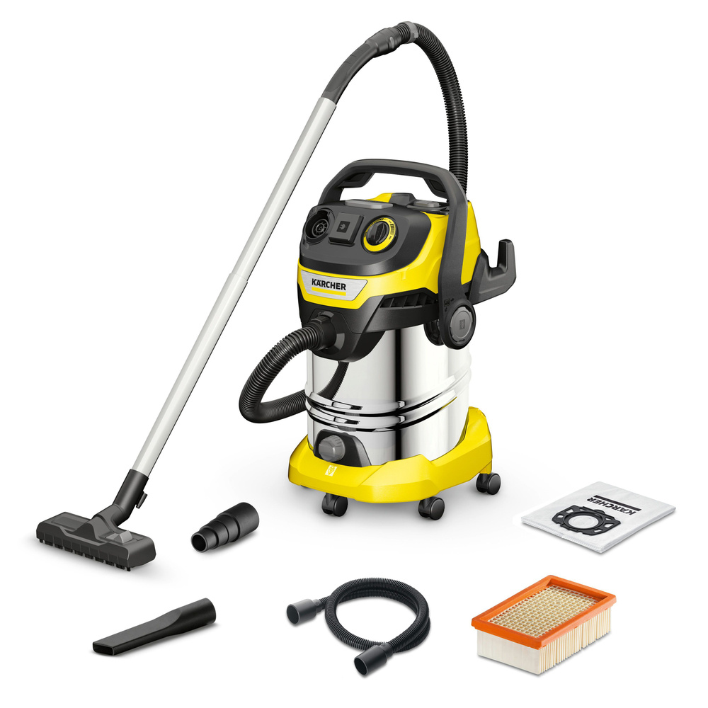 Karcher Бытовой пылесос Пылесос Karcher WD 6 P S V-30/6/22/T 1.628-360.0, желтый, серебристый  #1