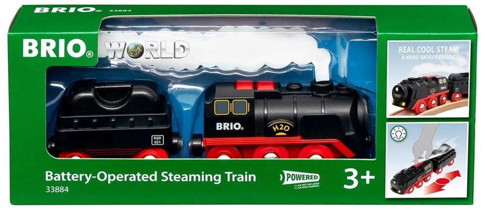 Brio 33884 Паровоз выпускающий пар с грузом-резервуаром #1