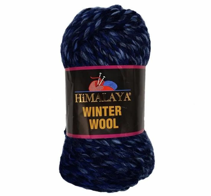 HIMALAYA Winter Wool, 100 грамм, 70 метров, 80% акрил, 20% шерсть 19 Темно-синий  #1