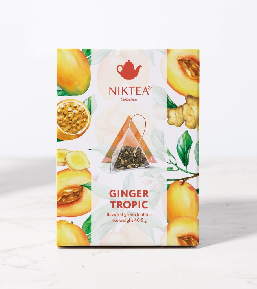 Чай в пирамидках зеленый NIKTEA Ginger Tropic, NIKTEA Имбирный Тропик  #1