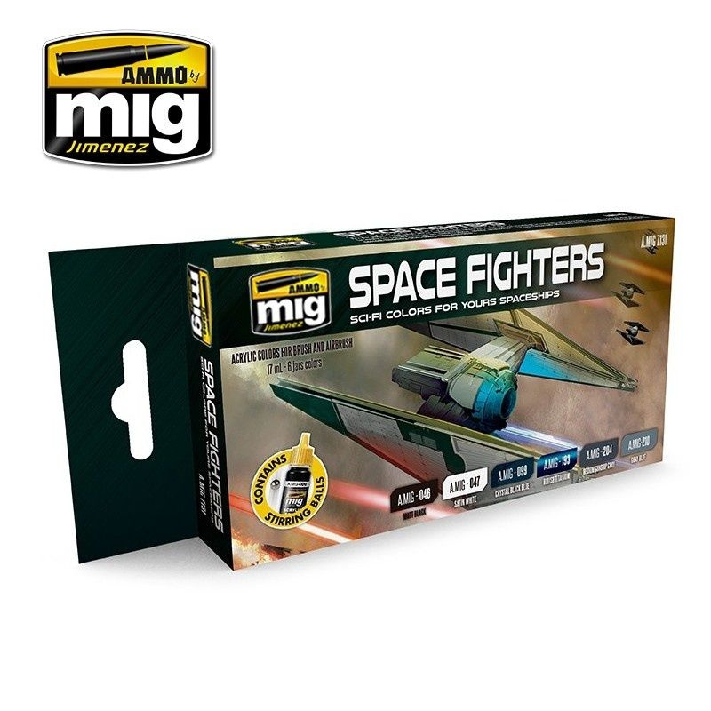 Ammo Mig AMIG7131 Ammo Mig Набор акриловых красок SPACE FIGHTERS SCI-FI COLORS #1