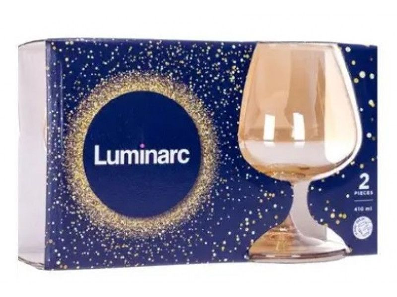 Набор бокалов для коньяка LUMINARC 2шт 400мл Золотой мед #1