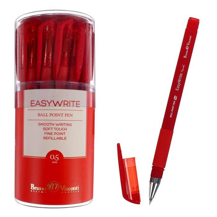 Ручка шариковая EasyWrite Red, узел 0.5 мм, красные чернила, матовый корпус Silk Touch, 2 шт.  #1