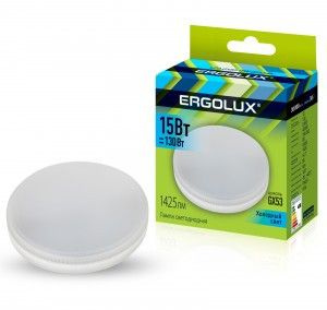 Светодиодная LED лампа Ergolux GX53 15W(1425lm) 4000K 4K матовая 74x28 LED-GX53-15W-GX53-4K (упаковка #1