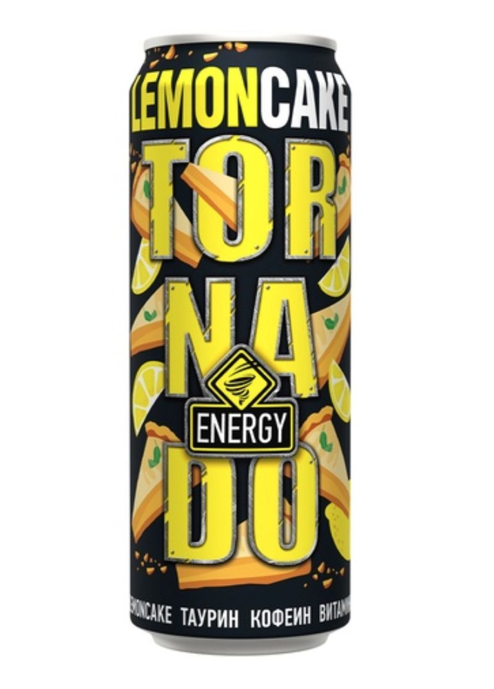 Энергетический напиток TORNADO ENERGY LEMONCAKE 0.45 л 6 банок #1